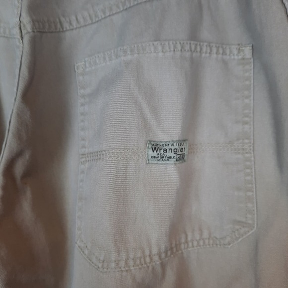 WRANGLER AUTHENTIC MEN'S KHAKI CARGO‎ RELAXED WORK WEAR COTTON PANTS SIZE 36X30 - Picture 4 of 8